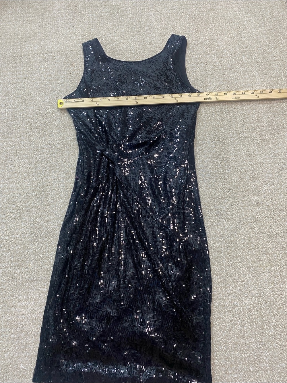 Taylor Black Sequin Twist-Detail Midi Dress Size 4 - Picture 11 of 16